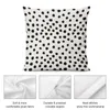 Pillow Preppy Brushstroke Free Polka Dots Black And White Spots Dalmation Animal Design Minimal Throw