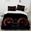 3D Raceauto Dashboard dekbed Beddengoed Set, Dekbedovertrek Bedset Dekbedovertrek Kussensloop, KingSize Queen Size Beddengoed Set Volwassen Kind