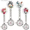 Pocket Watches Simple Fashion Arts Flowers Butterfly Heart Love Care Medicine Doctor Hospital Chain Clips FOB Pocket ES Clock Gifts Y240410