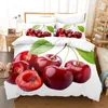 Set di biancheria da letto di frutta dolce adorabile per bambini copripiumini per bambini, copritura trapunta Girls Room Baseous Bianches