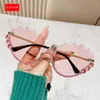 Occhiali da sole klassnum donne donne di lusso tonalità lenti di tracolla design del marchio rino -marchio Uv400 occhiali da sole rosa occhiale giallo 2024
