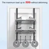 Kitchen Storage Over The Door Organizer No Drilling Rack With Multi Hooks Home Arrangement Of For Bathroom Bedroom Living