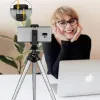 Tripods Kingjoy Mini Telefono Desktop Desktop Live Streaming Bracket con adattatore di clip per telefono per il selfie cellulare che ti spara a Vlog Photography