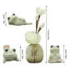 Dashboard Frog Ornaments Fun Solar Power For Home Decor Kids Toy Funny Green Lying Buddhist Style Wall Truck Window Decal