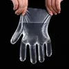Gants jetables alimentaires de la restauration de cuisson de beauté coiffure en plastique transparent transparent des gants de PE