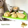 Kids Mini Küchenspielzeug tat vor, simuliertes Essen Hamburger Cookie Miniaturzubehör für Kinder Mädchen Bildungsgeschenk 240407