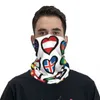 Écharpes concours de chanson eurovision Flags coeurs bandana cou gaiter visage imprimé écharpe multifonction cyclisme randonnée pêche aux hommes