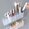 Boîtes de rangement Clear Grid Lipstick Stand Case Makeup Organizer Organizer Box Display Bijoux Cosmetic