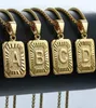 Initial bokstav hänge namn halsring gult guld j k halsband för kvinnor män bt vän smycken gåvor drop50817583946611