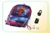 Mens Juice WRLD ryggsäck Fashion Starry Sky Backpack USB Multifunktion Ryggsäck Oxford Travel School Bags Streetwear Hip Hop Bags3572565