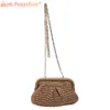 Donne Clutch Dumping Gnumping Pagning Borse Borse Caspa Rattan Testreme intrecciato Summer Beach Chain Candy Color Satchel Borse Messenger Borse