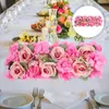 Fleurs décoratives rose artificielle fond floraux décor de mur de la maison décorer la disposition des fleurs de la Saint-Valentin Tissu de soie de mariage