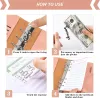 Notizbücher A6 DIY PU Leder Notebook Binder Budget Weekly Planer Organizer 6 Ring Binder Cover Ausgaben Budget Blätter PVC Note Buch Cover