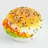 Fleurs décoratives Répétive Répétive 3D Modèle alimentaire alimentaire PVC Matériel Sesame Burger Ornements magnétiques Échantillons de décoration d'armoires