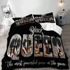 African American Black Duvet Cover Set King Queen Full Size, schwarzes Paar weich