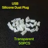 50 USB Dust Puck Pugraber крышка крышки крышки крышки женского разъема Universal Silicone Dust -Protector Protector Pc Ноутбук ноутбук ноутбук