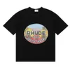 2023 Summer Mens Designer T -shirt Rhude Casual Shirts Man Dames T -stukken T -short mouwen