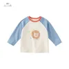 Dave Bella 2023 Autumn Girls Boy's Baby TShirt Children Top Cotton Antibacterial Casual Cartoon Outdoor Party DB3236131 240328