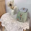 Table Cloth Lace Tablecloth White Bedside Row Frame Coffee With Cover Small Fresh Square Stall E4S3992