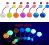 Hela 7PCSlot Night Glow Women039S Fashion Belly Button Rings Navel Barbell Piercing Ombligo Body Jewelry SH1907271853643