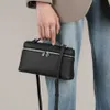 Xuan Yan Genuine Leather Womens Bag Handheld Lp Lunch Box 2024 Top Layer Cowhide Crossbody