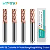 Yifino HRC58 4-Flute Roughing End Mill Tungsten Steel Carbide Nano Coating Milling Cutter för CNC Machining Endmills Tools