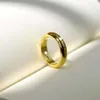 حلقات الفرقة مصممة الأظافر خاتم المجوهرات الفاخرة Midi Love Rings للنساء من التيتانيوم الصلب سبيكة مرفق الذهب إكسسوارات الموضة لا تتلاشى لا تحسسي