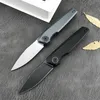 NEW K 7551 AUTO Folding Knife Stonewashed Drop Point Blade Gray /Black Aluminum Handles Easy To Carry Outdoor Hunting Hiking Pocket Knife 1660 3655 7550-Launch 18