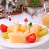 Fourks de dents en plastique durable Matériaux sélectionnés Paper Jam Fruit Sab Bento Signe Gâteau de fourche d'enfants créatif et intéressant