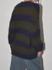 Kadın Sweaters Kadınlar Çizgili Renk Bloğu Büyük Boy Süveter Uzun Kollu Müret