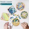 Creatief DIY Mozaïek Coaster Handmade Materiaal Kit Bamboo servies