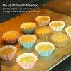 Moldes de cozimento Mini revestimentos de cupcakes à prova de graxa 100 peças - Papel pesado copos de muffin odorless nenhuma panela necessária fácil de descascar