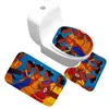 BADMATS ZEEGE Afrika Ethnische mat set Flanel Toilet Tapijt badkamer Tapijt Deksel Cover Home Decor doucheruimte