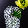 H&D 7.5'' Clear Glass Vase for Decor Dewdrop Design Crystal Flower Vases for Centerpieces Living Room Kitchen Office Wedding
