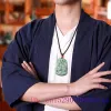 Jade birman chinois zodiaque pendentif luxe amulet naturelle émeraude vert homme vintage jadeite bijoux collier hommes sculptés