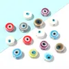 10/20PCS Flower Ceramic Turkish Beads Flower Round Spacer Beads Porcelain Eye Beads For Jewelry Diy Making Bracelet Accessories