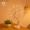 Искусство и ремесла светодиоды Niht Liht мини -рождественская елка медная проволока Arland Lamp для детской домашняя декора