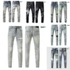 Herren-Jeans-Designer AM 8601 Hochwertiges Modebereich Ripped Leggings 28-40
