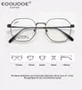 Lunettes de soleil Frames Fashion Retro Square Eyewear Ultra Light Pure Titanium Spectacle Myopie Optical Prescription Eyeglass Man Woman