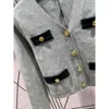 Kadın Örgüleri Tees MM23 Sonbahar/Kışlık Vazı Pocket İnce Örme Haligan Ceket