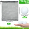 100 PCs Golf Übung Ball Training Golfbälle mit Mesh Draw String -Aufbewahrungsbeutel zum Training