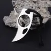 MC Pocket karambit مع قاطع غمد الجلود Mini Mini Portable Claw Knife Tool Outdoor Camp Gadget Opener Open Survive Box Package