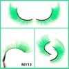 3D 6D False Colored Eyelashes Natural Real Mink fluffy Style Eye lash Extension Makeup Cosplay Colorful Eyelash ombre lash gradient color lash