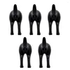 Hooks 5 Pcs Dog Tail Decorative Hook Toweling Robe Bum Coat Iron Hanging Accessories