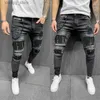 Herr jeans nya 2023 män jeans hip hop rippade smala stretch byxor vår och höst mode klubb pojkvän kläder hög kvalitet jeans s-3xl l49