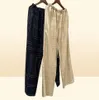Toteme Pants Spring Fall Summer 100 Silk Logo Embroidery Casual Drawstring Nighty Wide Leg Oversize Casual Style8344385