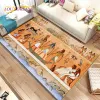 Ägyptische Mythologie Pharao Hieroglyphen Teppich, Teppich für Wohnzimmer Schlafzimmer Sofa Fußmatte Dekor, Kinder Nicht-Schlupfbodenmatte