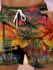 Мужские шорты доски пляж на шнурке тики Графический кокосовый дерево быстрый сухой короткий праздничный праздник Гавайский 4 микроэластичный