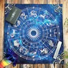 Galaxy Space Zodiac Wheel Tarot mantel de altar de terciopelo