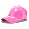 Mode Unisexe Silver Gold Laser Baseball Cap Women Men Hip Hop Caps Holographic Casquette Sport Rainbow Basketball Hat 240407